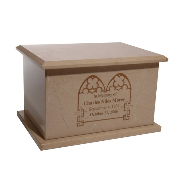 Desert Sand Polished Marble Decorative Cremation Urn with Lid Desert Sand Polished Marble Decorative Cremation Urn with Lid